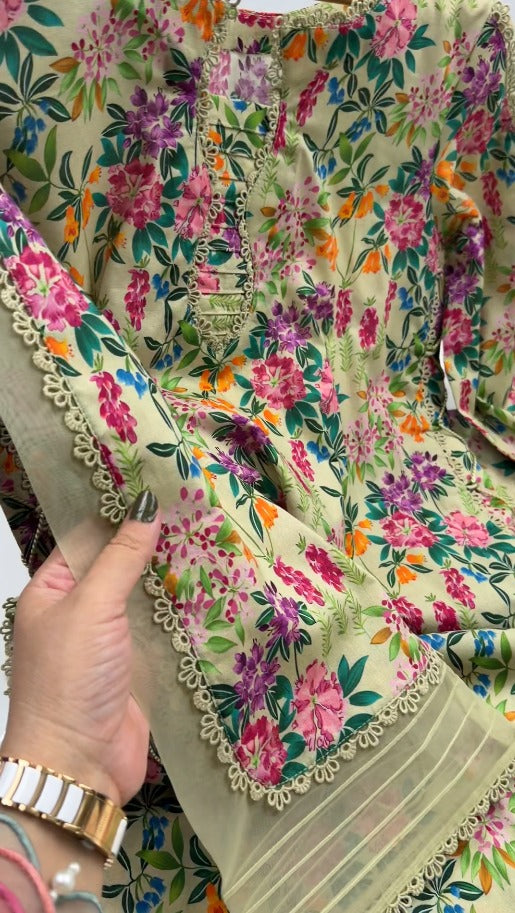 Stitched UnStitched 2PC Premium Quality Doria Lawn